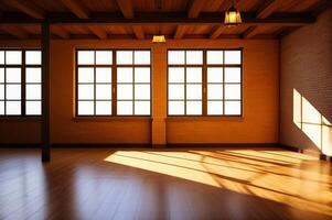 Interior of empty room background. photo