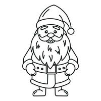 Vector funny character santa claus