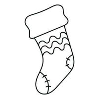 Illustration of a hand drawn Christmas stocking vector