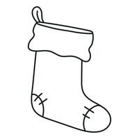 Illustration of a hand drawn Christmas stocking vector