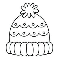 Illustration of hand drawn winter hat vector