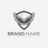 Wings logo vector icon symbol illustration design template