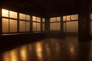Interior of empty room background. photo