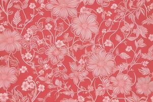 pattern dry floral branches wallpaper with cotton flower. photo