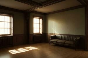 Interior of empty room background. AI Generated photo