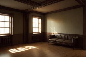 Interior of empty room background. photo
