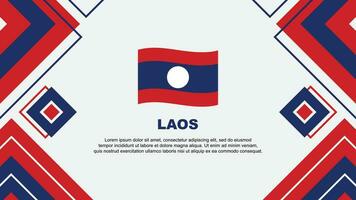 Laos Flag Abstract Background Design Template. Laos Independence Day Banner Wallpaper Vector Illustration. Laos Background