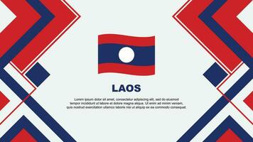 Laos Flag Abstract Background Design Template. Laos Independence Day Banner Wallpaper Vector Illustration. Laos Banner