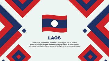 Laos Flag Abstract Background Design Template. Laos Independence Day Banner Wallpaper Vector Illustration. Laos Template