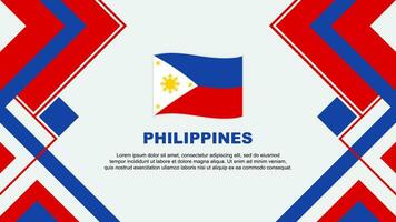 Philippines Flag Abstract Background Design Template. Philippines Independence Day Banner Wallpaper Vector Illustration. Philippines Banner