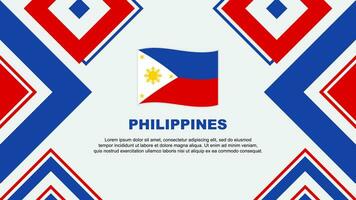 Philippines Flag Abstract Background Design Template. Philippines Independence Day Banner Wallpaper Vector Illustration. Philippines Independence Day