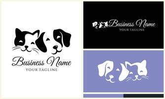 animal pet cute logo template vector