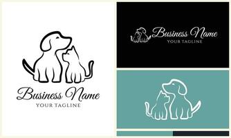 animal pet cute logo template vector