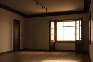 Interior of empty room background. photo