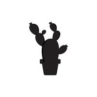 Cactus icon vector logo symbol desert flower botanica plant garden summer tropical illustration doodle silhouette icon