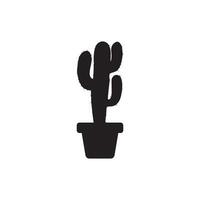 Cactus icon vector logo symbol desert flower botanica plant garden summer tropical illustration doodle silhouette icon