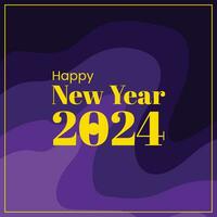 vector Happy New Year 2024 Abstract Background Flat Design