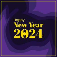 vector Happy New Year 2024 Abstract Background Flat Design