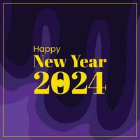 vector Happy New Year 2024 Abstract Background Flat Design