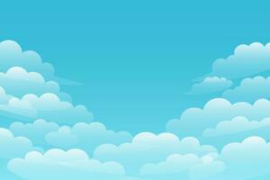 Beautiful sky background with white clouds vector