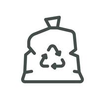 Garbage related icon outline and linear vector. vector