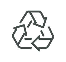 Garbage related icon outline and linear vector. vector