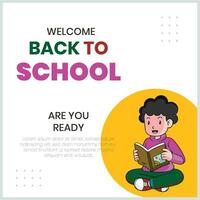 back to school sale banner, poster, flat design colorful, vector