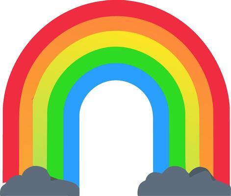 rainbow design clipart