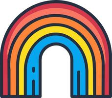 arco iris diseño clipart vector