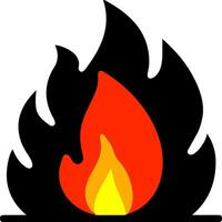 fuego emoji diseño vector