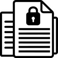 a privacy document with a lock vector