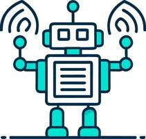 a robot icon design vector