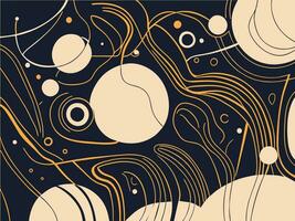 space abstract background with circles and lines vector