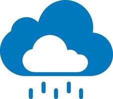 a blue cloud with rain drops on it vector