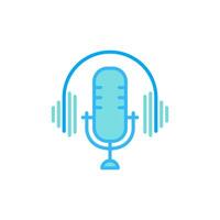 podcast icon design vector template