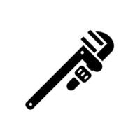 pipe wrench icon design vector