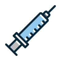 Syringe Vector Thick Line Filled Dark Colors