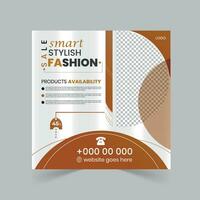 Fashion social media post design vector