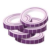 Red onion rings. Isolated vector illustration on a white background.