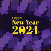 vector Happy New Year 2024 Abstract Background Flat Design