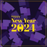 vector Happy New Year 2024 Abstract Background Flat Design