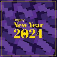 vector Happy New Year 2024 Abstract Background Flat Design