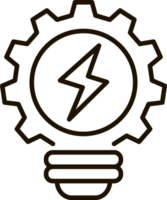 energia efficienza linea icona illustrazione png