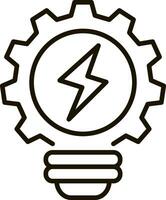 energy efficiency line icon illustration vector