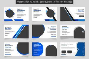 Corporate business minimalist layout use for profile PowerPoint presentation editable slide template vector