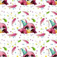 Flamingo seamless pattern vector