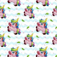 Cute unicorn pattern vector