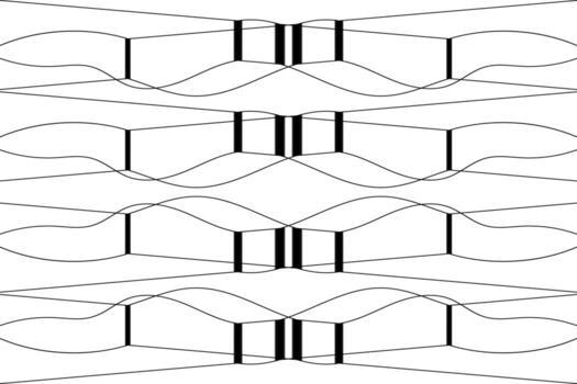 Vector geometric seamless pattern wave shapes background image