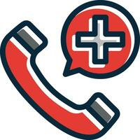 Emergency Call Vector Thick Line Filled Dark Colors