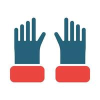 Farmer Glove Vector Glyph Two Color Icon For Personal And Commercial Use.